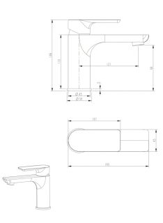 Cмеситель для раковины Grocenberg GB2009 Хром