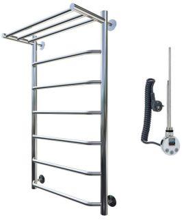 Электрический полотенцесушитель Тругор Браво 1 П с полкой 100x50см хром Браво1/элТЭН10050П