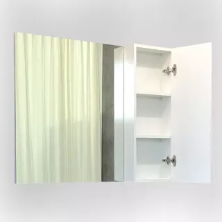 Зеркало-шкаф Comforty "Неаполь-100" белый глянец