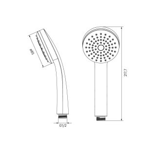 Душевая лейка IDDIS Hand Shower хром глянцевый 0011F85I18