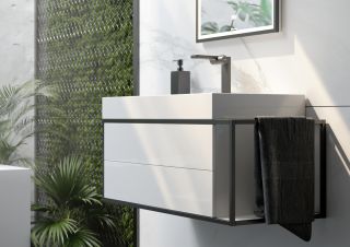 Подвесная тумба под раковину Clarberg Logic LOG0108L 80см белый