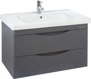 Тумба под раковину Bellezza Санриса 80см серебро 00000010063