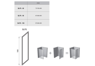 Боковая часть Ravak Blix BLPS-80 9BH40C00Z1 Transparent профиль хром