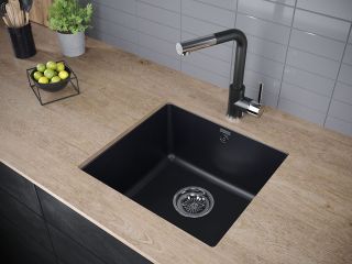 Мойка кухонная Paulmark Gera PM104546-BLM чёрный металлик