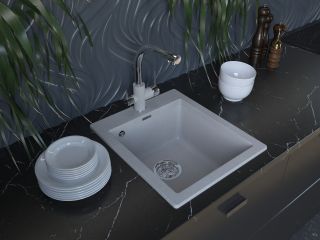 Мойка кухонная Paulmark Kante PM104249-GR серый