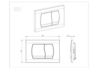 Клавиша смыва Aquatek KDI-0000046 белый