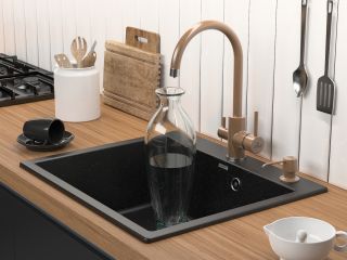 Мойка кухонная Paulmark Kante PM106052-BL чёрный