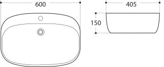 Раковина Art&Max 60см белый AM-78375
