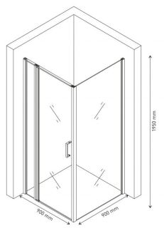 Душевой уголок Berges Urban 90x90см хром 061011
