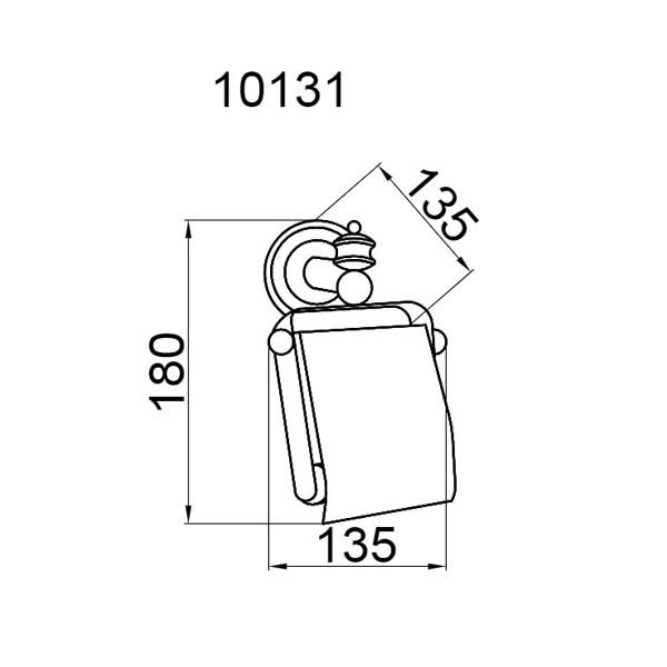 Держатель для туалетной бумаги Boheme Vogue Nero хром 10181