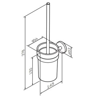 Стойка с туалетной щеткой AM.PM X-Joy A85A33399 золото