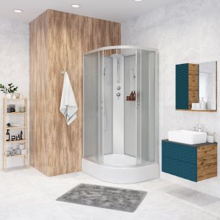 Душевая кабина Niagara NG-33394-14LBKT 130x90см серебро/матовое