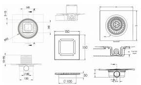 Душевой трап Berges Wasserhaus Zentrum Norma 090363 15х15 Матовый хром