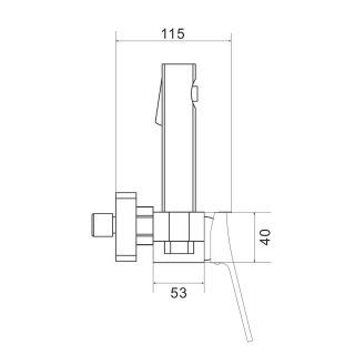 Гигиенический душ со смесителем Shevanik S4005H-1 чёрный