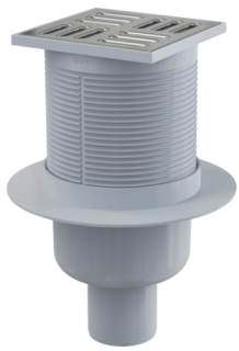 Сливной трап AlcaPlast 105 ? 105/50мм решетка - хром APV32