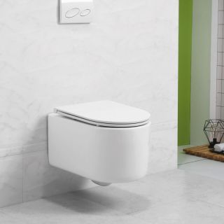 Подвесной унитаз Art&Max Rimini безободковый белый AM204CHR