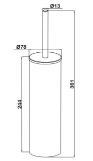 Ёршик для унитаза Swedbe Attribut 9800 хром