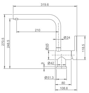 Смеситель для кухни Splenka S205.40 хром
