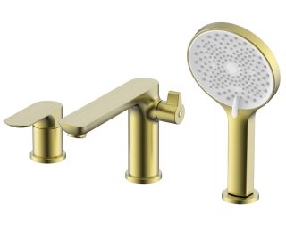 Смеситель на борт ванны Raglo R03.31.03 золотой сатин