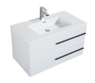 Подвесная тумба с раковиной Parly Spa Bella70 белый глянцевый