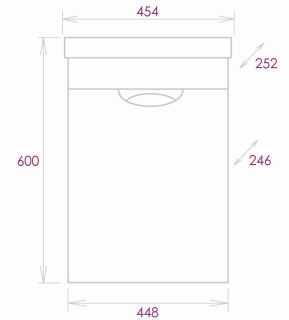 Подвесная тумба под раковину Onika Комо 104507 45см белый