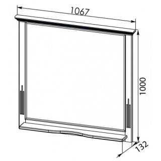 Зеркало Aquanet Лагуна 175304 105 см белый
