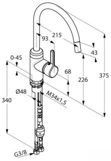 Смеситель для кухни Kludi Bingo Star хром 428519678