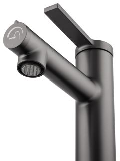 Смеситель для раковины Wonzon & Woghand WW-H1017-BGG с функцией полоскания тёмный графит