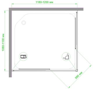 Душевой уголок Royal Bath HPD 110x120см белый RB12110HPD-T
