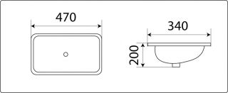 Раковина  CeramaLux 540N белая 47 см