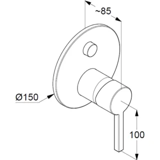 Смеситель для душа и ванны Kludi Nova Fonte 207595315 белый матовый