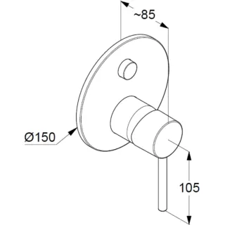 Смеситель для ванны Kludi Bozz 387590576 хром