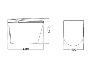 Унитаз напольный Ceruttispa  CHIARA Smart CT11167 с дистанционным управлением