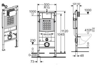 Инсталляция Geberit Duofix UP 320 111.300.00.5 для унитаза