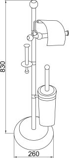 Напольная стойка Boheme Hermitage бронза 10338