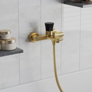 Смеситель для ванны Paini Domus 18PJ111PZ матовое золото