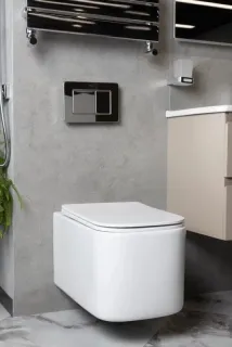 Подвесной унитаз Boheme Mane 970-SET-W безободковый белый глянец