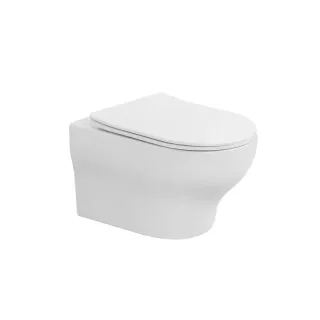 Подвесной унитаз Boheme Fiore 978-SET-W безободковый смыв торнадо белый глянец