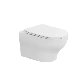 Подвесной унитаз Boheme Fiore 978-SET-MW безободковый смыв торнадо белый матовый