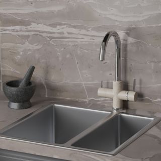 Смеситель для кухни Paini Cox 7855643CR3V11L2KM с подводом для фильтра granite sahara