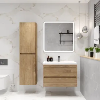 Шкаф-пенал ArtMax Family Family-M-1500-2A-SO-HG 40 см дуб харбор золотой