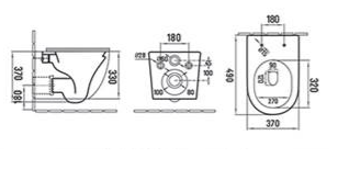 Унитаз CeramaLux 2197MLG подвесной с сиденьем Микролифт