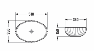 Раковина  CeramaLux GL49-CP золото 51 см