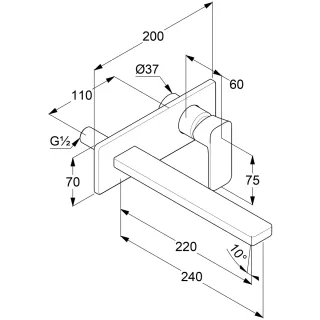 Смеситель для раковины Kludi Renon 422450575 хром