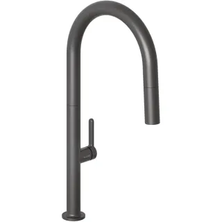 Смеситель для кухни Kludi Aurea 558526675 с выдвижным изливом чёрный матовый