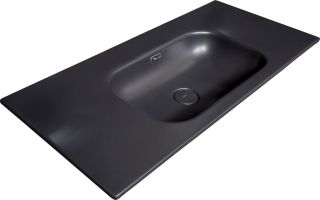 Раковина Armadi Art Vallessi 100см керамика антрацит глянец 838-100-B