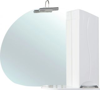 Зеркало-шкаф с подсветкой Bellezza Глория 65см правый белый 00000006237