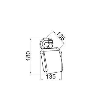 Держатель для туалетной бумаги Boheme Vogue Nero хром 10181