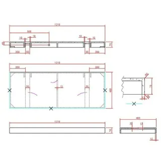 Столешница Armadi Art Flat 869-120-NM 120 см nero marquina