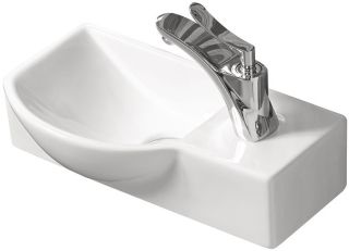 Раковина накладная SantiLine SL-2011L 40см левая белый